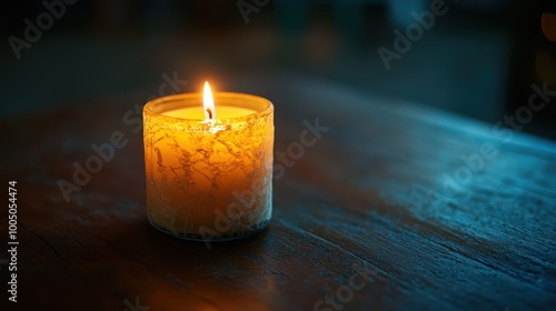 Glowing Candle in the Darkness: A Moment of Tranquility