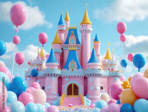 Candy-Colored Castle in the Sky: A Fairy Tale in the Making photo