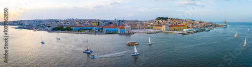 Obraz na płótnie Sailing regatta in Lisbon marine in Portugal w salonie
