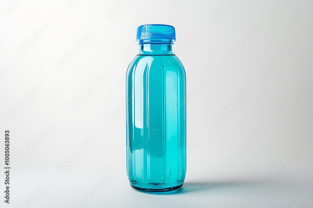 Empty new plastic bottle on white background Empty new plastic bottle on white background