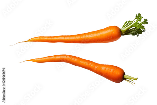 carrots and parsley isolated on transparent background