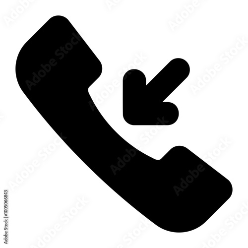 incoming call glyph icon