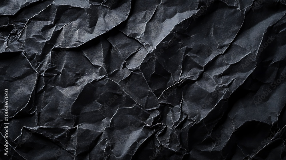 Black Crumpled Paper Texture Background Black Crumpled Paper Texture Background