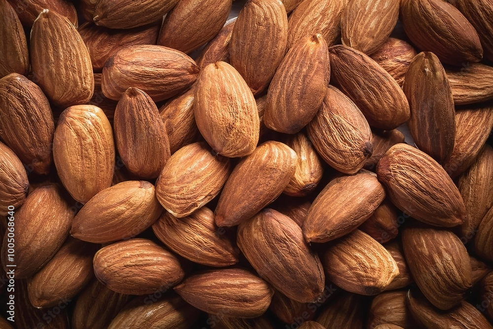 A pile of almonds concept background A pile of almonds concept background