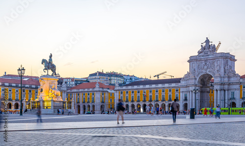 Praca do Comercio, a large, harbour-facing plaza in Portugal's capital, Lisbon photo