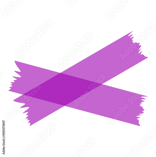 Pink Transparent Masking Tape. Vector Illustration