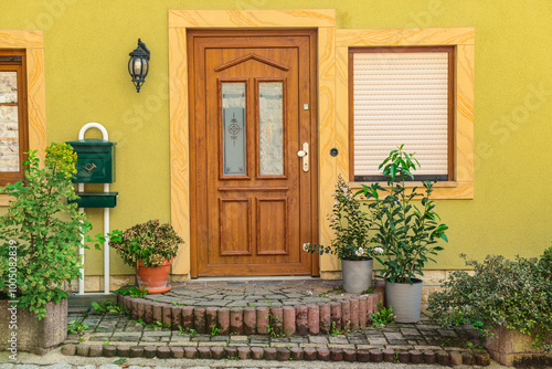 View of old house with door...
