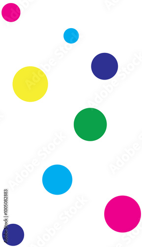 Retro Pattern with Basic Colorful Shapes