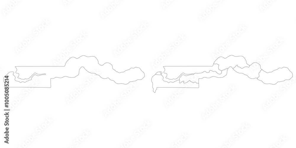 Gambia map. Map of Gambia in white set Gambia map. Map of Gambia in white set