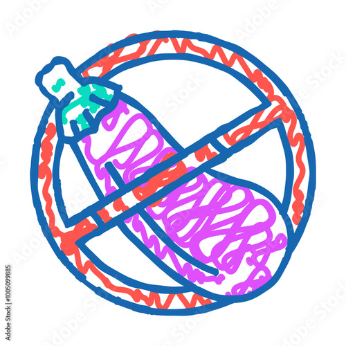 prohibition vulgarity doodle icon sketch vector. prohibition vulgarity sign. isolated symbol illustration