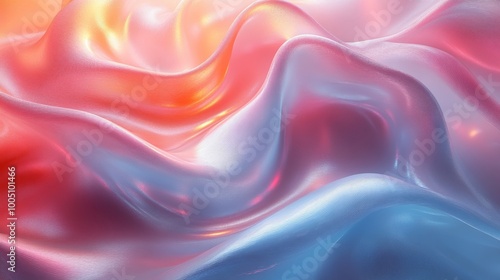 Wallpaper Mural Colorful abstract silk waves on a smooth Torontodigital.ca