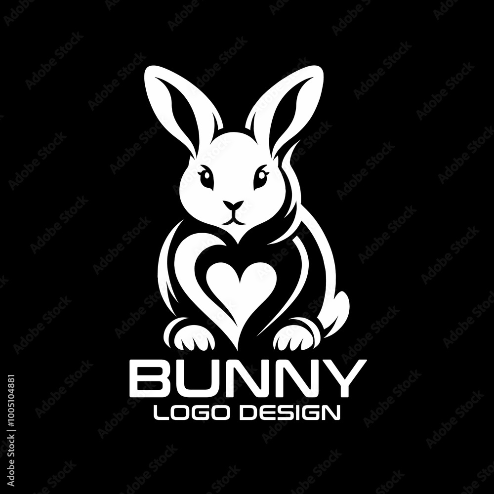 Fototapeta premium Bunny Vector Logo Design 