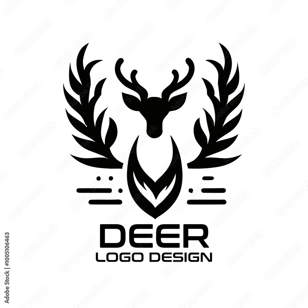 Obraz premium Deer Vector Logo Design