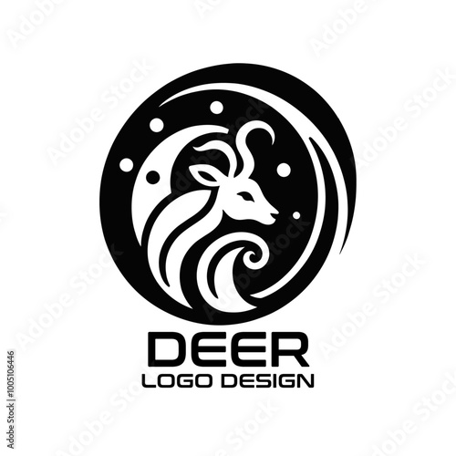 Deer Vector Logo Design photo