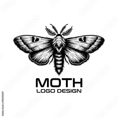 Moth Vector Logo Design photo