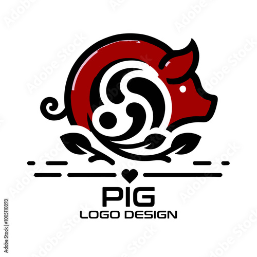 Pig Vector Logo Design photo