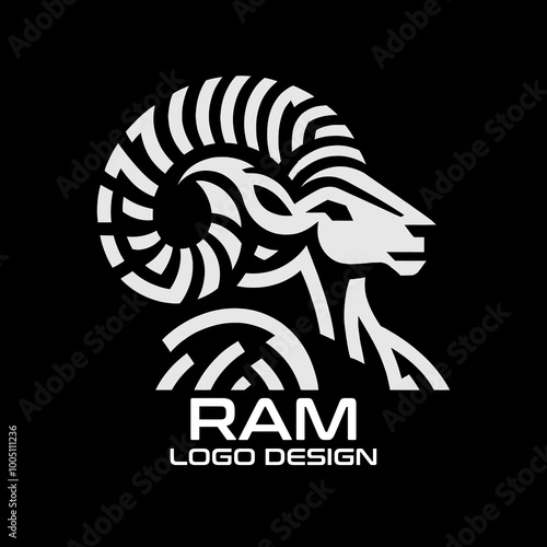 Ram Vector Logo Design photo