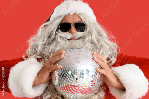 Cool Santa Claus with disco...