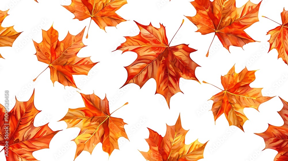 Seamless pattern with autumn maple leaves. Seamless pattern with autumn maple leaves.
