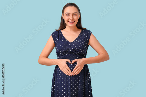 Beautiful happy pregnant wo...