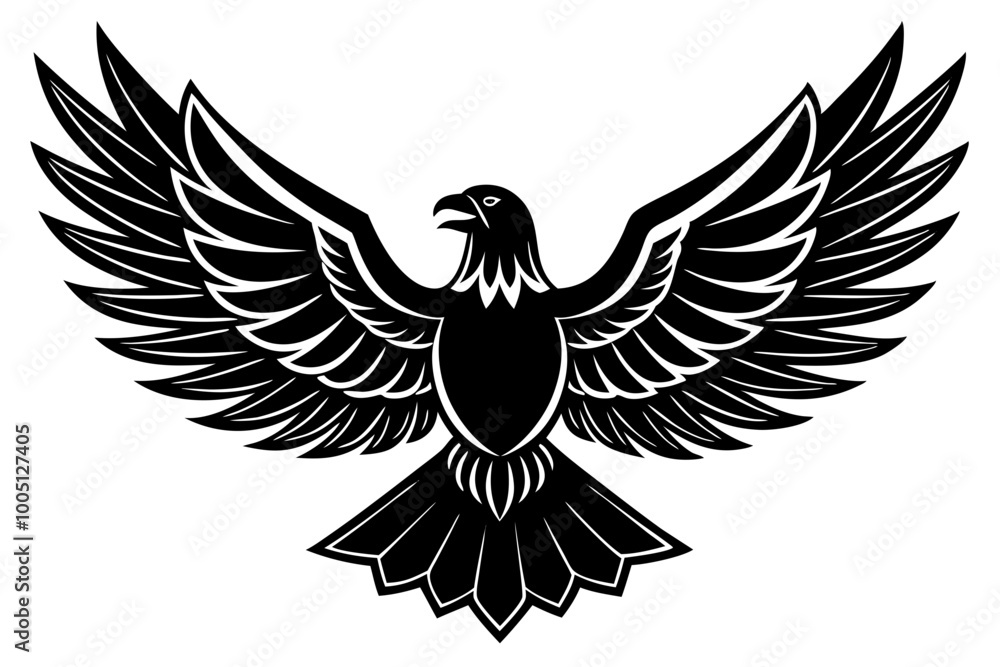 Obraz premium Eagle silhouette, American eagle icon vector 