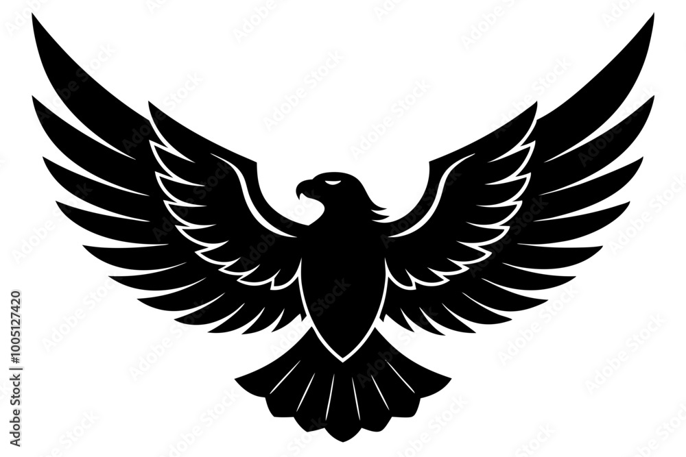 Obraz premium Eagle silhouette, American eagle icon vector 