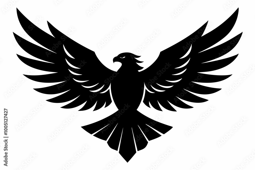 Obraz premium Eagle silhouette, American eagle icon vector 
