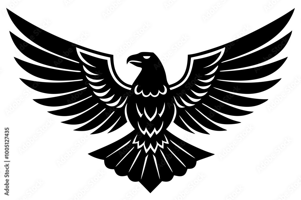 Obraz premium Eagle silhouette, American eagle icon vector 