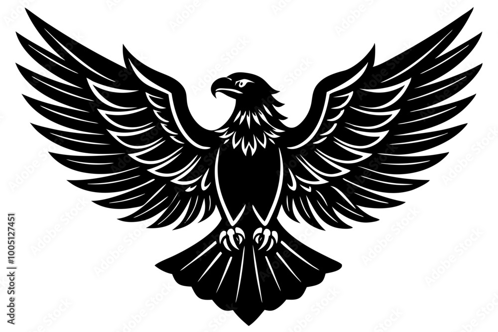 Obraz premium Eagle silhouette, American eagle icon vector 