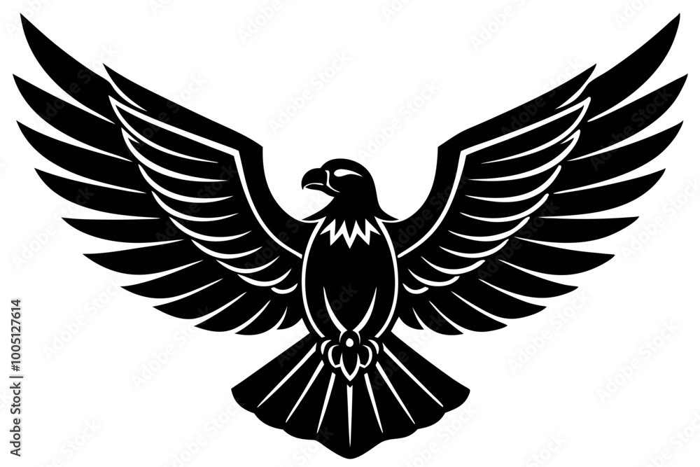 Fototapeta premium Eagle silhouette, American eagle icon vector 