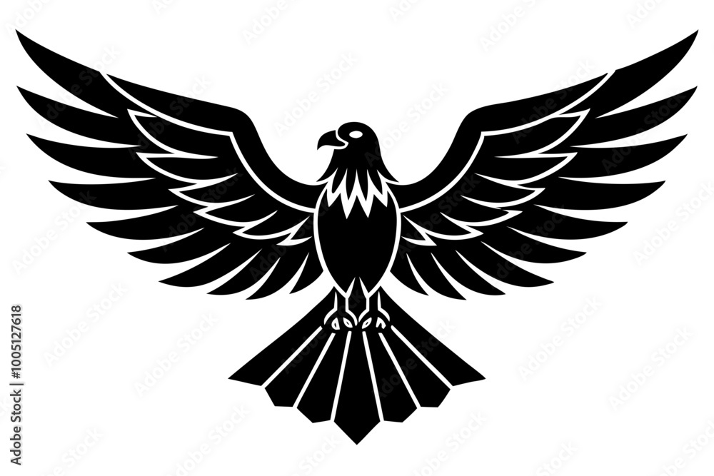 Obraz premium Eagle silhouette, American eagle icon vector