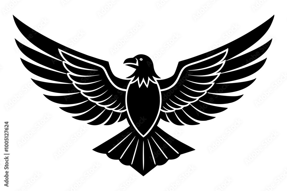 Obraz premium Eagle silhouette, American eagle icon vector 