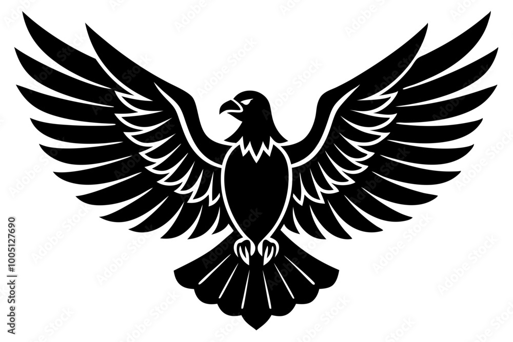 Obraz premium Eagle silhouette, American eagle icon vector 