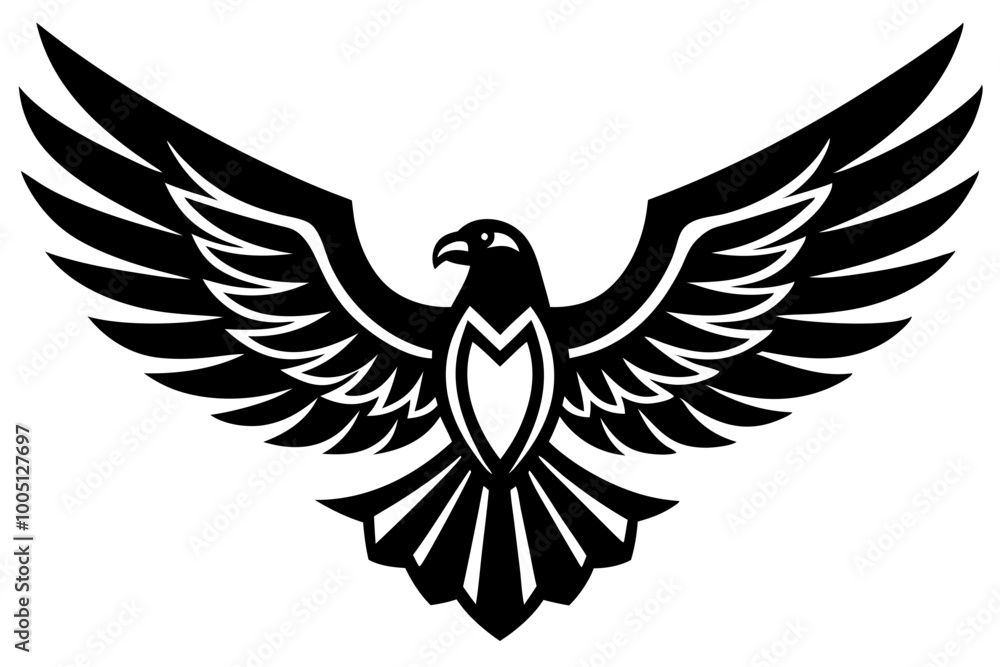 Obraz premium Eagle silhouette, American eagle icon vector 