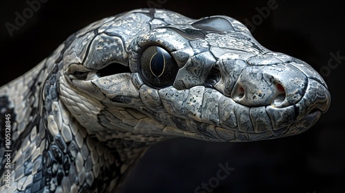 Close Up Portrait of a Snake's Head