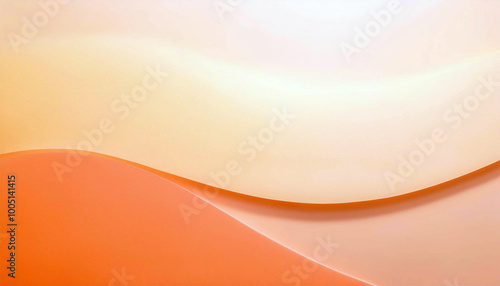 Abstract Peach and Coral Background with Soft Gradient and Curved Lines