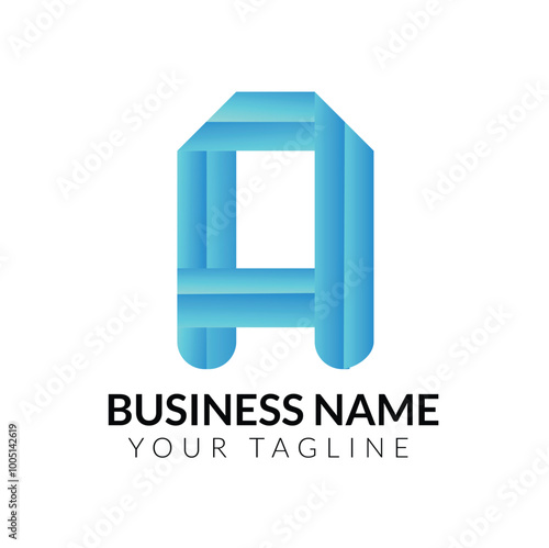 A abstract modern minimalist typography 3a colorful letter logo design template