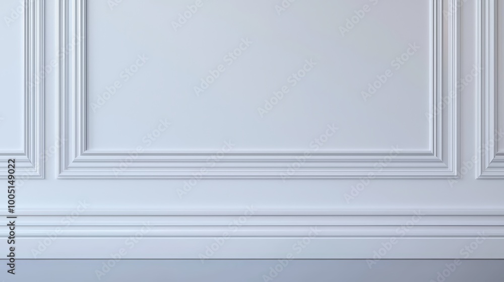 White wall with molding White wall with molding