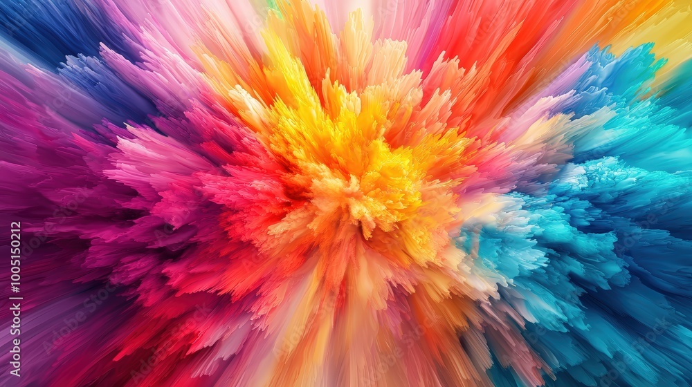 Obraz premium Abstract colorful burst
