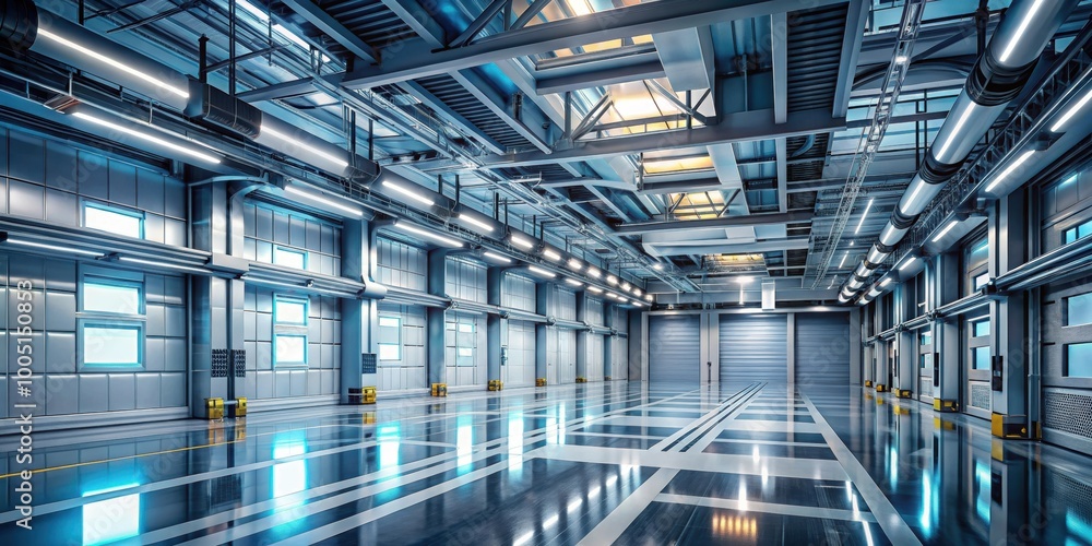 Futuristic interior concept with industrial technology elements, futuristic, interior, concept Futuristic interior concept with industrial technology elements, futuristic, interior, concept
