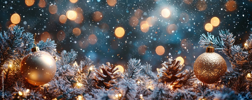 Festive Holiday Lights and Glowing Ornaments Display Festive Holiday Lights and Glowing Ornaments Display