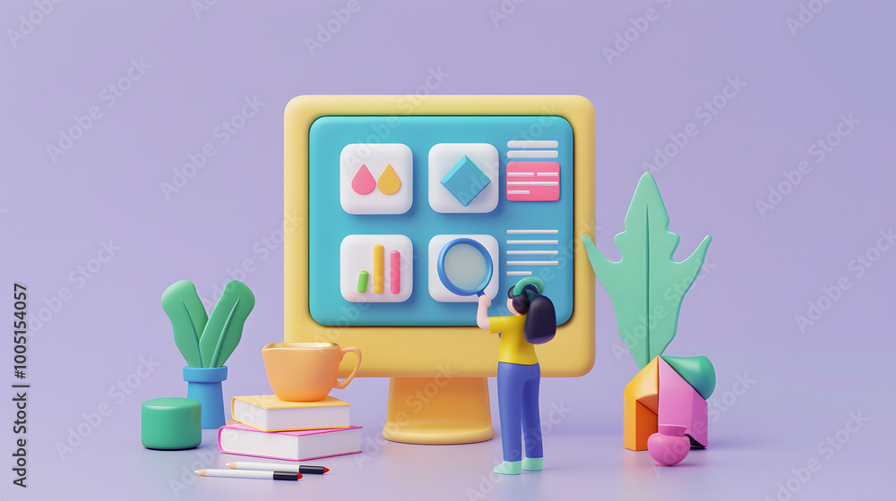 Usability Testing Icon User Experience 3D Usability Testing Icon User Experience 3D