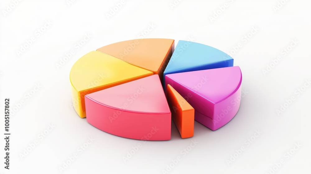 Obraz premium Colorful Pie Chart for Data Representation