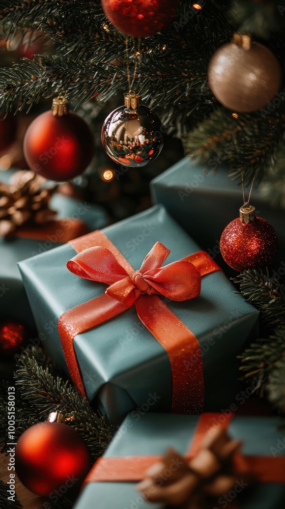 Beautifully Wrapped Christmas Presents Under Tree Beautifully Wrapped Christmas Presents Under Tree