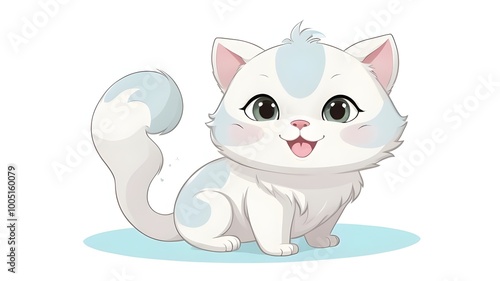 a flat vector of cute caracter with white background