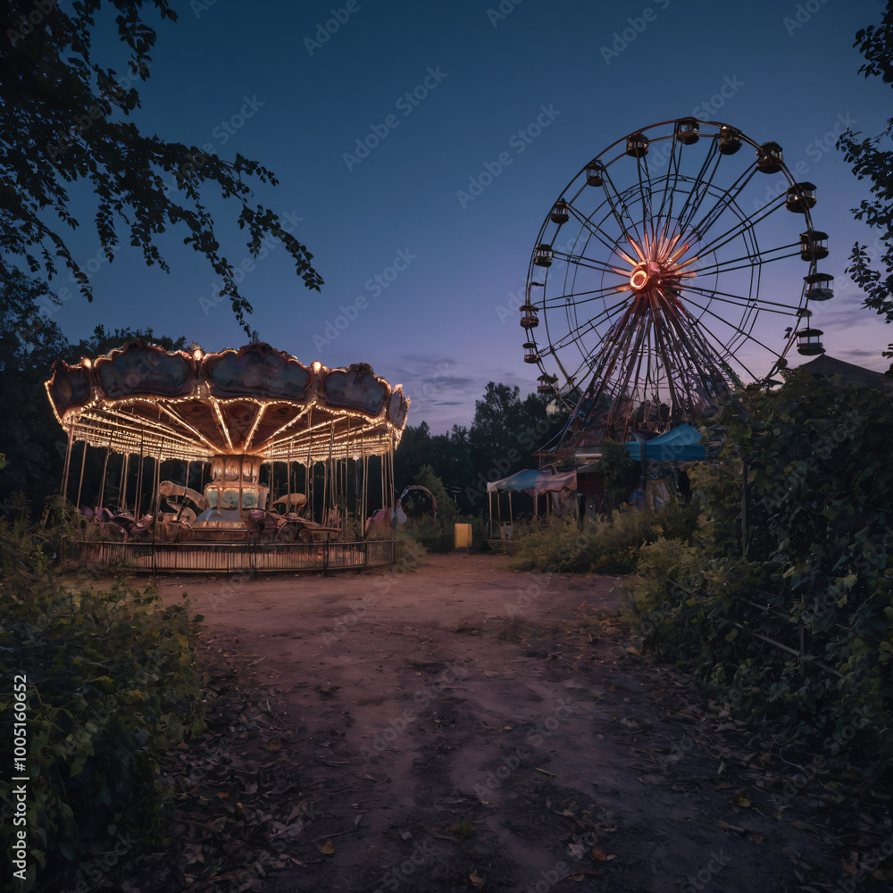 Fototapeta premium Abandoned Amusement Park