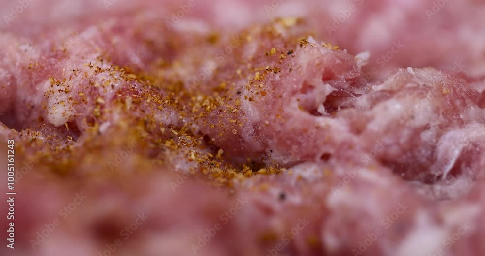 homemade minced pork meat close-up, fresh minced pork with bacon homemade minced pork meat close-up, fresh minced pork with bacon