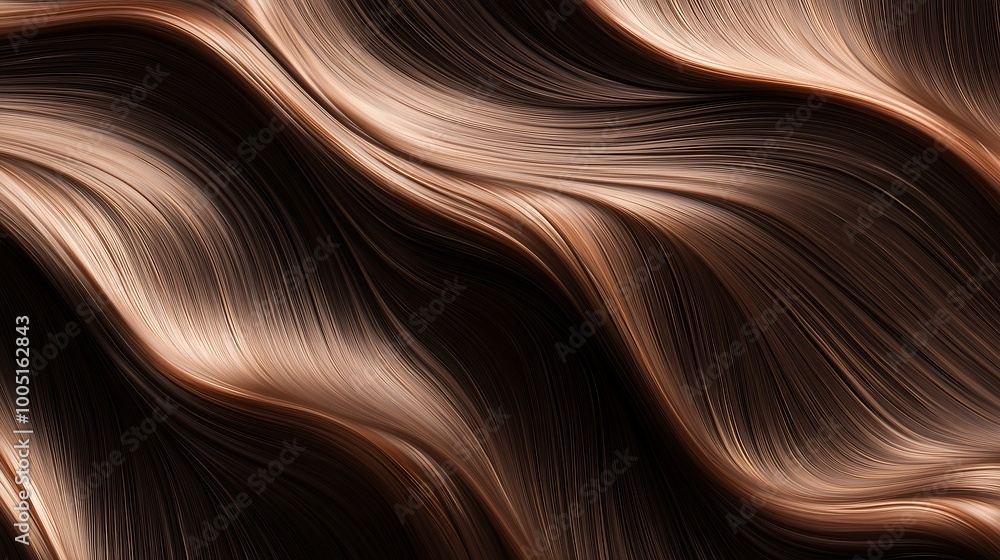 Wavy Brunette Hair with Soft Glow Wavy Brunette Hair with Soft Glow