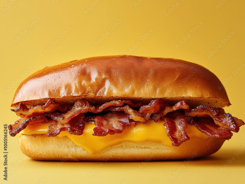 Delicious Crispy Bacon Sandwich on Rustic Bread Delicious Crispy Bacon Sandwich on Rustic Bread