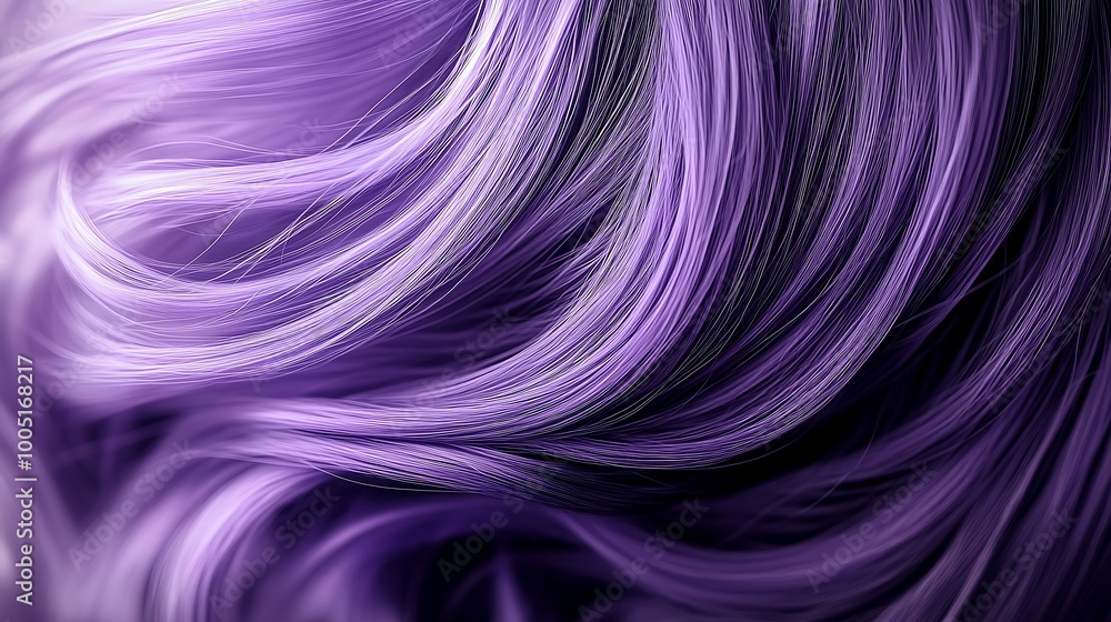 Abstract Purple Hair Strands with Soft Waves Abstract Purple Hair Strands with Soft Waves